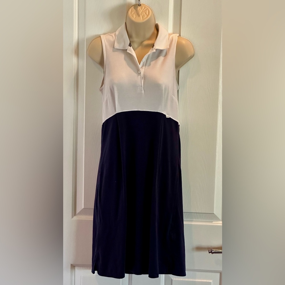 Puma Golf Dress Small Navy blue and White with white shorts underneath. Preowned